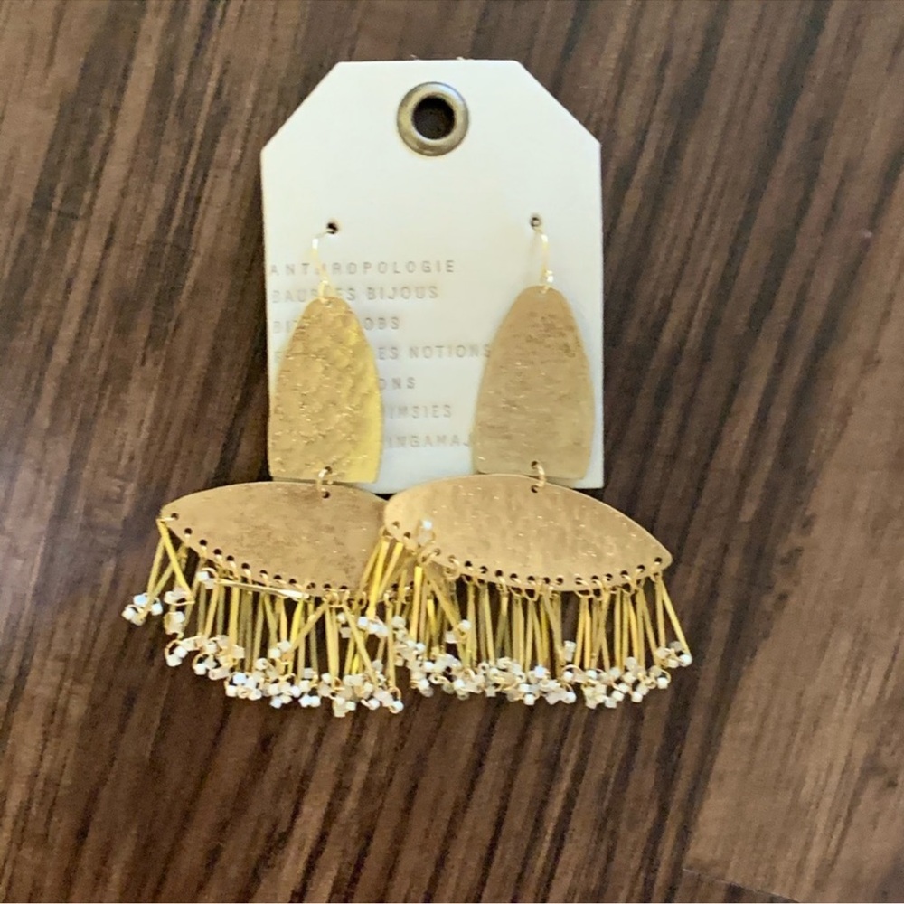 Anthropologie Asher Fringed drop earring - Picture 4 of 10